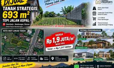 dijual tanah jl nambongan caturharjo