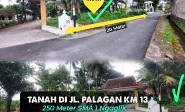 Tanah di jl. Palagan km 13, 250 meter Sma 1 Ngaglik, Sleman