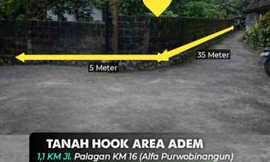 Tanah Hook Luas dan Murah di Sleman Utara, 1 km jl. Palagan km 16, Sle