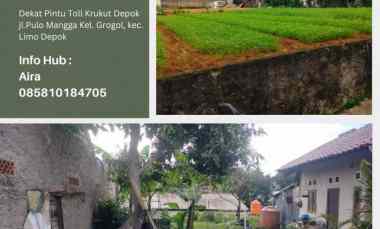 Dijual Tanah Lokasi Strategis dekat Pintu Toll Krukut Depok