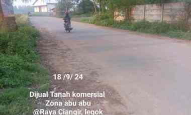 dijual tanah jl raya ciangir legok