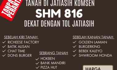 dijual tanah jl raya jatiasih no 58