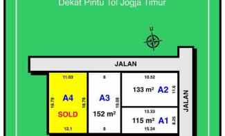 dijual tanah jl raya tajem sleman