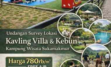 Tanah Kavling Villa dan Kebun di Kampung Wisata Sukamakmur Jonggol