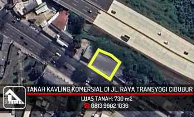 Tanah Kavling Komersial Jalan Raya Transyogi Cibubur, Gunung Putri