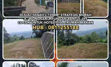 dijual tanah jl wonosari piyungan