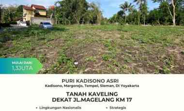 Tanah Kaveling dekat jl. Magelang km 17 Promo Mulai 1,3jt/m2 di Tempel