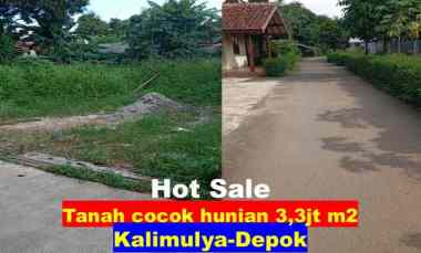 Tanah 103 m2 Siap Bangun Kalimulya Tembus Citayam Depok