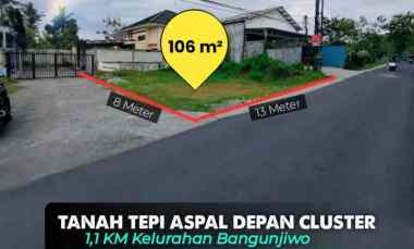 Tanah Tepi Aspal Jogja dekat Umy 1,1 km ke Kelurahan Bangunjiwo