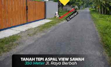 Tanah Tepi Aspal View Sawah di Kalitirto, Berbah, Sleman 350 meter J