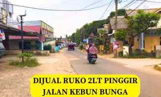 Dijual Ruko 2 lantai Siap Huni Pinggir Jalan Kebun Bunga