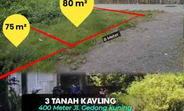 Dijual 3 Unit Tanah Kavling di Kotagede, Kota Jogja 400 meter Smp N 9