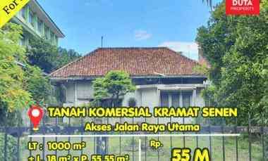 dijual tanah kramat senen