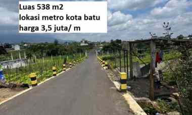 dijual tanah lokasi metro kota batu view cantik