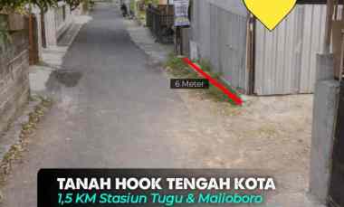 Tanah Hook Tepi Aspal di Tegalrejo, Kota Jogja 1,5 km ke Malioboro