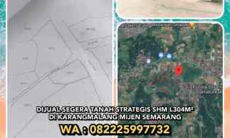 Dijual Segera Tanah Strategis Shm L304m Karangmalang Mijen Semarang