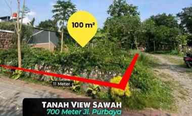 Tanah View Sawah di Sumberadi Barat Pemda Sleman, Jogja 700 meter ke