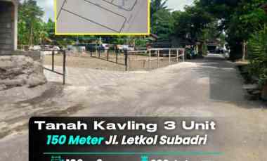 Kavling 3 Unit di Sumberadi Sleman 150 meter jl. Letkol Subadri
