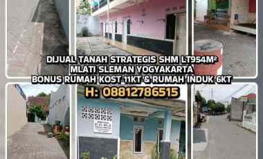 Dijual Tanah Strategis di Mlati Sleman Yogyakarta. Bonus Rumah Kost