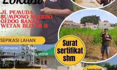 Tanah Dijual di Ngerbo gedog Sanan wetan