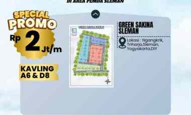 Promo Oktober Tanah Kavling 2 juta/m di Area Pemda Sleman