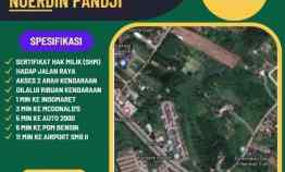 dijual tanah nurdin panji palembang 12 hektar