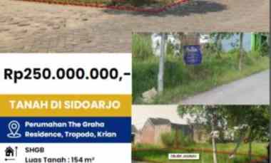 Dijual Tanah Rp 250.000.000 di Perumahan The Graha Residence