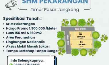 Dijual Tanah Shm Pekarangan, Timur Pasar Jangkang Sleman