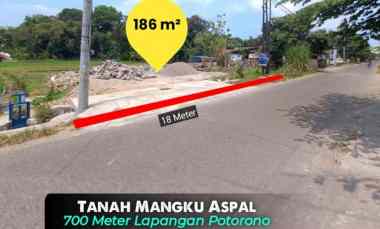 Tanah Murah Mangku Jalan Aspal di Area Potorono, Banguntapan 700 Mete