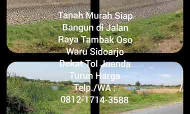 Dijual Tanah di Tambak Oso Sidoarjo Turun Harga, 0812.1714.3588