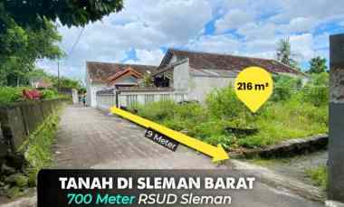 Tanah di jl. Magelang km 13, Sleman 700 meter ke Rsud Sleman Bpjs S