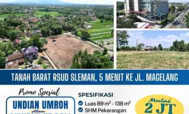 Tanah di dekat RSUD Sleman, Harga Mulai 2 juta Berpeluang Mendapat Umr