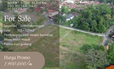 Promo Cuci Gudang Tanah Kavling Murah Barat RSUD Sleman