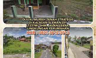 Dijual Murah Tanah Strategis di Kalasan Sleman Yogyakarta. Lt237m Shm