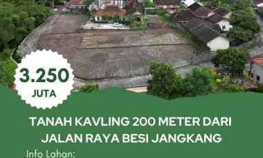 Info Tanah Kavling 200 meter dari jl Raya Besi Jangkang