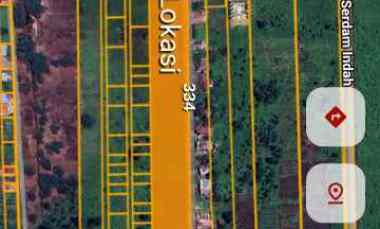 Tanah Siap Bangun Pinggir Jalan Serdam Harga 800 Rb/meter