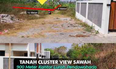 Tanah Cluster View Sawah di Pendowoharjo, Sewon, Bantul 900 meter ke