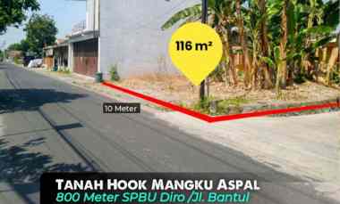 Tanah Mangku Aspal di Pendowoharjo, Sewon, Bantul 800 meter ke jl. Ba