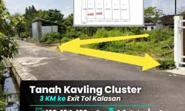 Investasi Tanah di Jogja dekat Exit Tol Kalasan, Sleman hanya 3 km