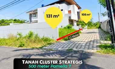 Tanah Strategis dalam Cluster dekat jl. Aspal di Purwomartani Kalasan