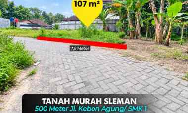Tanah Sleman Barat Pasar Cebongan 500 meter Jalan Kebon Agung Smk