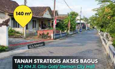 Tanah Strategis dekat Pemda Sleman 1,2 km jl. Gito-gati, Sleman City