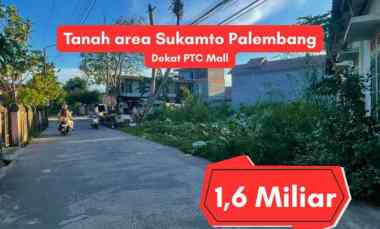 Jual Tanah Strategis R Sukamto Palembang Lt 409 M Shm dekat Jalan U