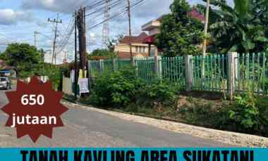 Kavling Area Sukatani Pinggir Jalan Mangkunegara Palembang