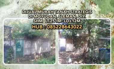 Dijual Murah Tanah Strategis di Moyudan, Sleman, Diy. Shm Lt251 Ld12