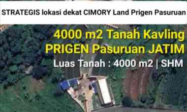 Murah Dijual 4000 m2 Tanah Sumberejo Lumbangrejo Prigen Pasuruan