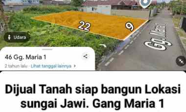 dijual tanah sungai jawi gang maria 1