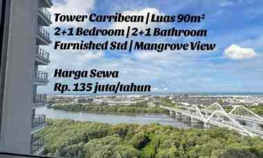 Disewakan Apartemen Gold Coast PIK Carribean Furnished Mangrove View