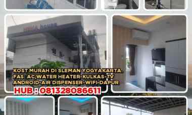 Kost Murah di Sleman Yogyakarta. Fas Ac,water Heater-kulkas-tv-wifi