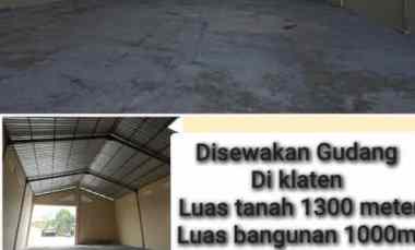 disewakan murah gudang di klaten 1300 meter